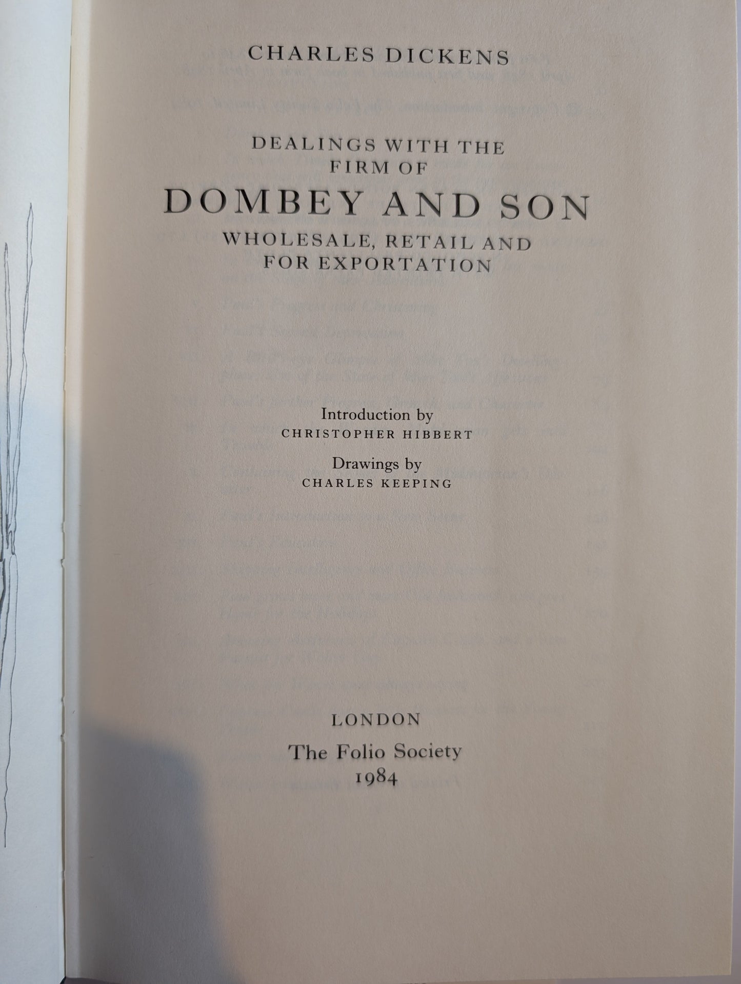 Dombey And Son by Charles Dickens - Folio Society Edition in Slipcase (Hardcover)