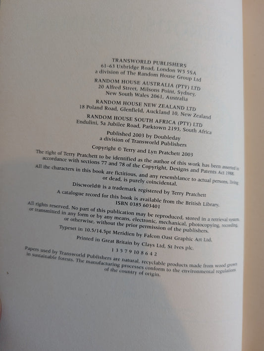 Text on a page with a blurred background