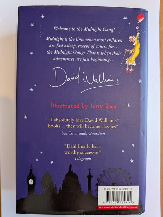 Book cover with purple background and text, featuring a silhouette of a witch and moon.