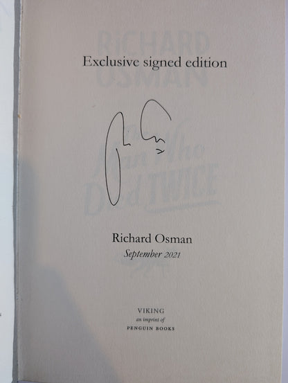 The Man Who Died Twice by Richard Osman (Hardcover, 2021, First Print First Edition) *Signed by the Author*