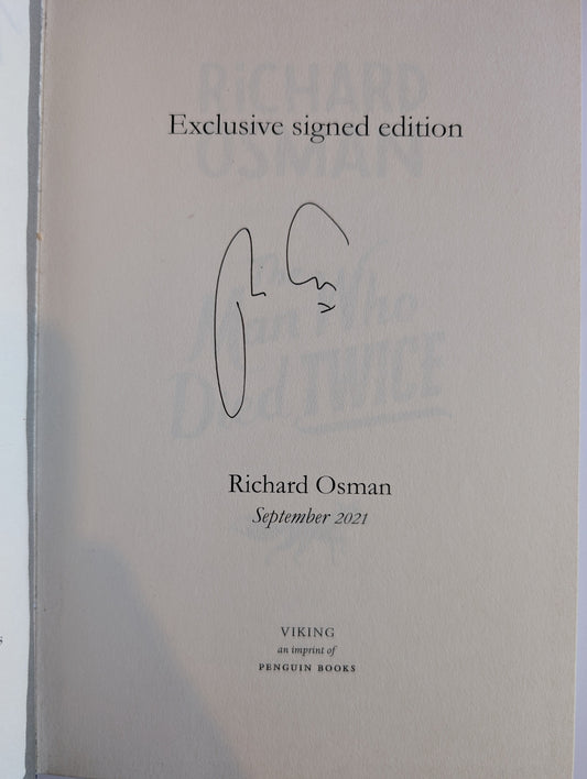 The Man Who Died Twice by Richard Osman (Hardcover, 2021, First Print First Edition) *Signed by the Author*
