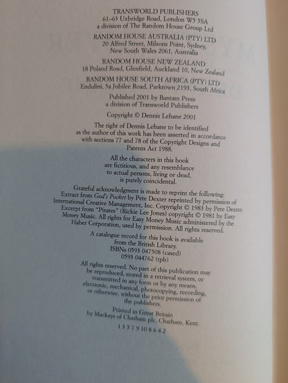Close-up of a book page with text and a copyright notice.