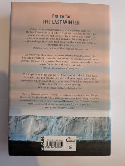 Book cover with text and a barcode on a white background