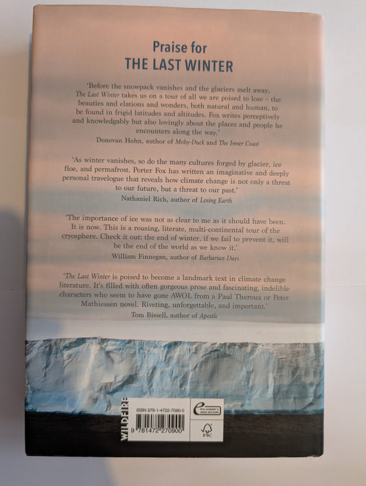 Book cover with text and a barcode on a white background