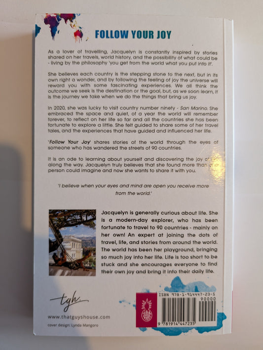 Back cover of a book with text and a barcode on a white background
