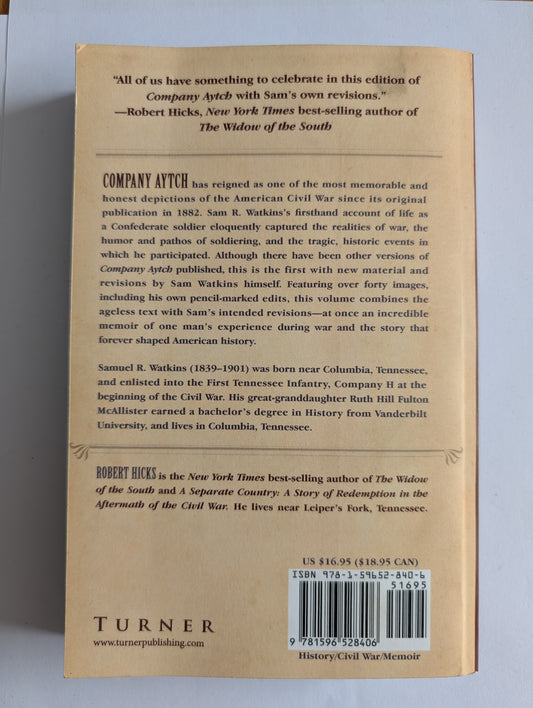 Company Aytch: A Memoir Of The Civil War by Sam R. Watkins (Paperback)