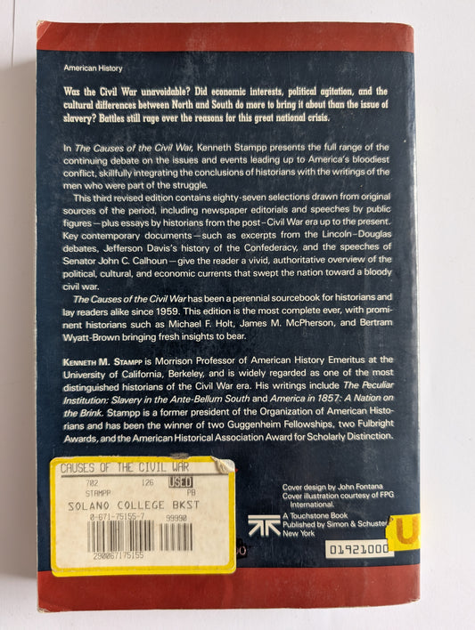 The Causes Of The Civil War by Kenneth M. Stampp (Paperback)